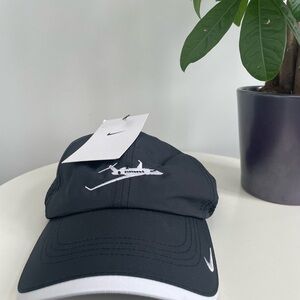Nike Black Golf Adjustable Cap with Piper Jet Logo Brand New NWT